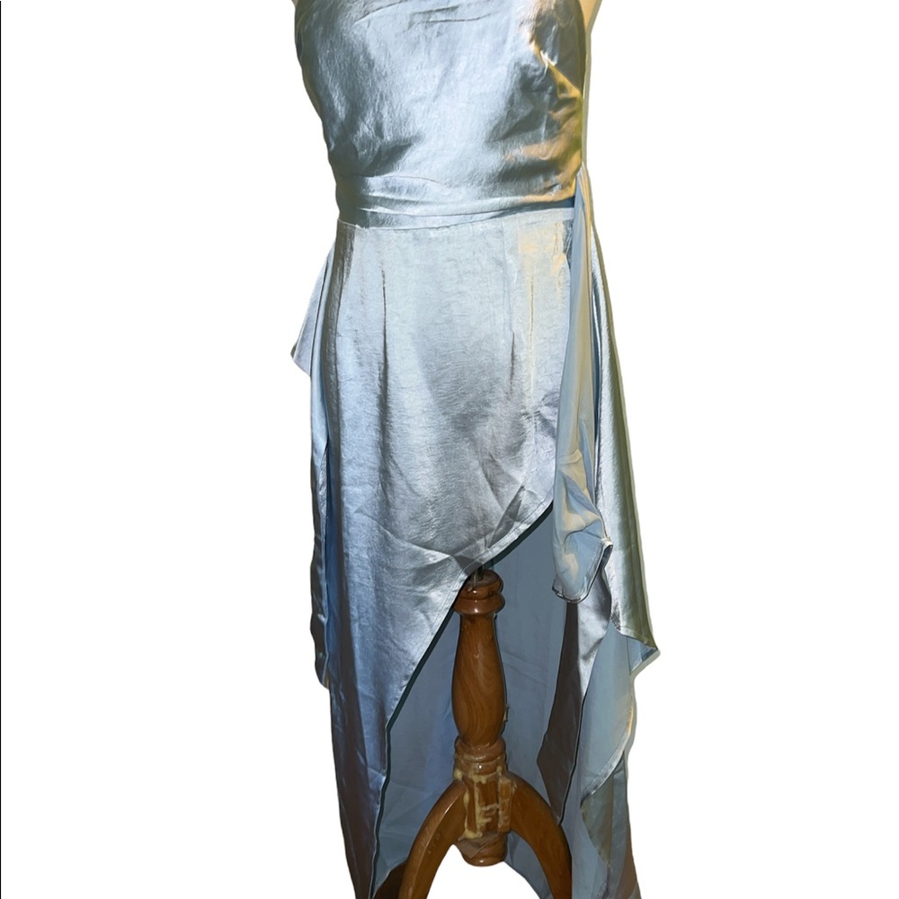 Elegant Strapless Light Blue Dress - Picture 7 of 11